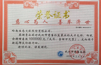 1277星际电子游戏股份向武汉市慈善总会捐赠人民币100万元